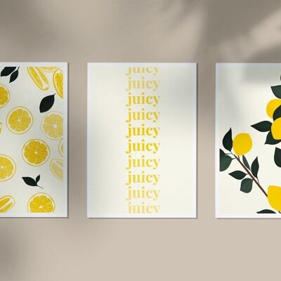 Set of 3 posters - JUICY Illustrations