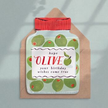 Carte d’anniversaire olives | Cartes d'anniversaire | Cartes d'anniversaire drôles | Carte d'anniversaire olive 3