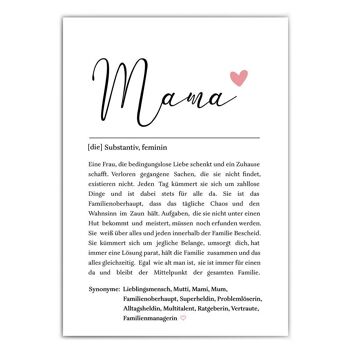 Affiche de définition de maman - Article cadeau 1