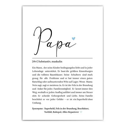 Image de définition de papa - Article cadeau pour la fête des pères