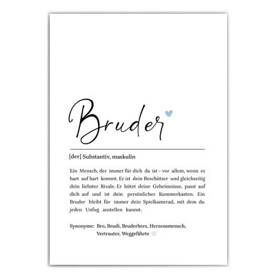 Bruder Definition Poster - Geschenkartikel