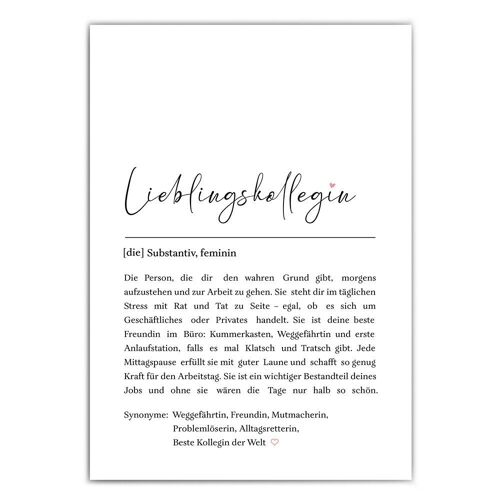 Lieblings-Kollegin Definition Bild - Geschenkarikel