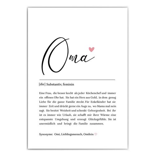 Oma Definition Poster - Geschenkartikel