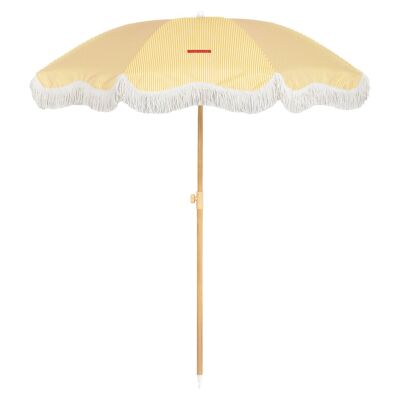 Parasol de terrasse extérieur rose, parasol de plage UPF 50+ protection fines rayures