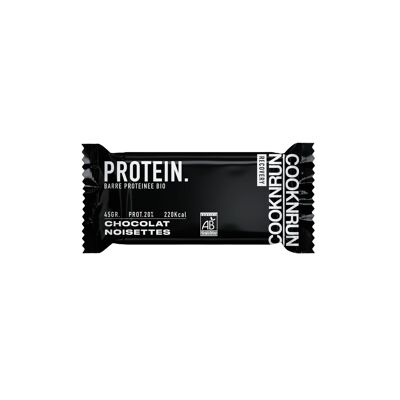 Barres protéinées Bio - Vegan x20 | Noisettes au chocolat