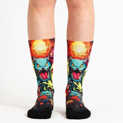 Sportsocken, Crossfit, Radfahren, Laufen, Ridefyl The Monsters ML