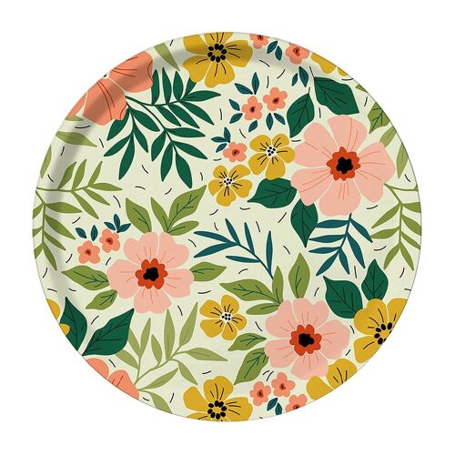 Plateau rond en bouleau Ø 38 cm - Floraison