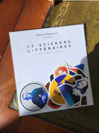 Pack de 12 stickers littéraires 2