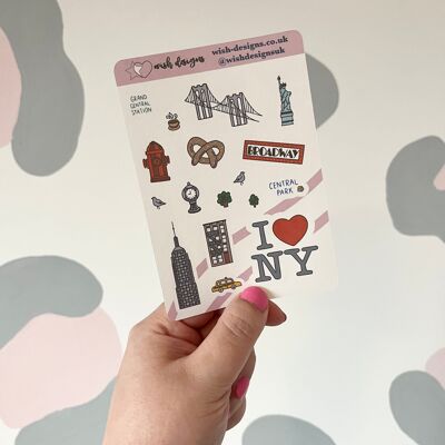 New York Stickerbogen