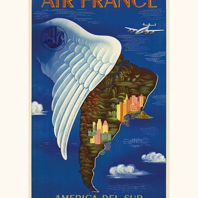 Affiche Air France / America del sur A046