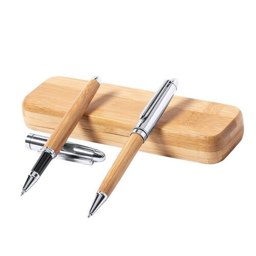 Coffret stylos écologique en bambou