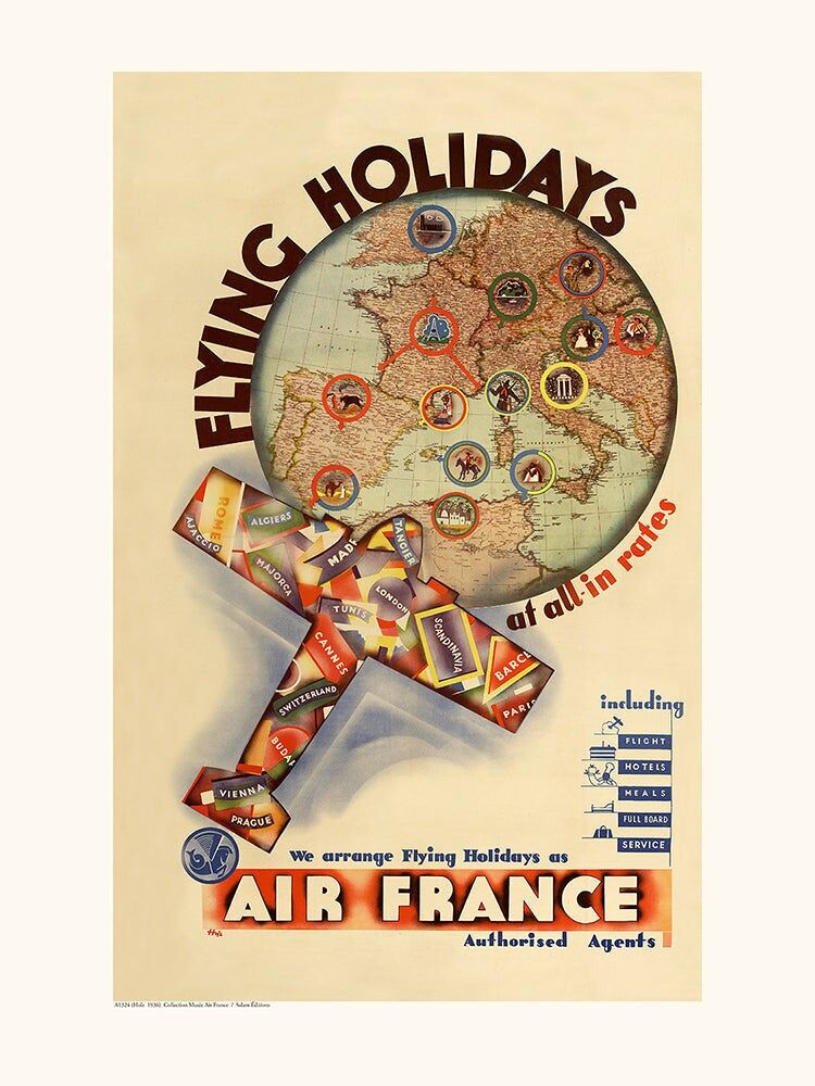 Poster Air France / Vacanze Volanti A1324