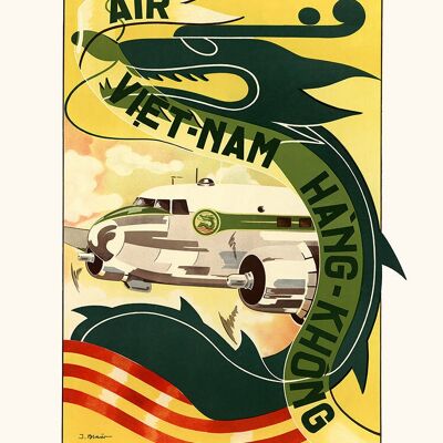 Poster dell'A173 di Air France / Air Vietnam / Hong Kong