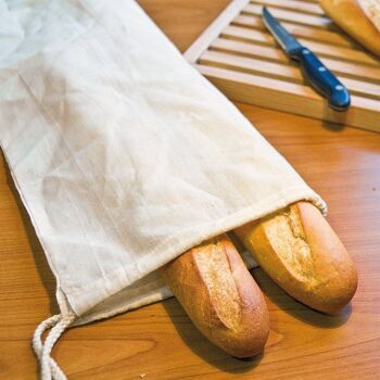 Sac à pain réutilisable en coton 2