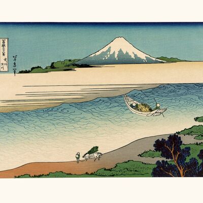 Poster di Hokusai Il fiume Tama