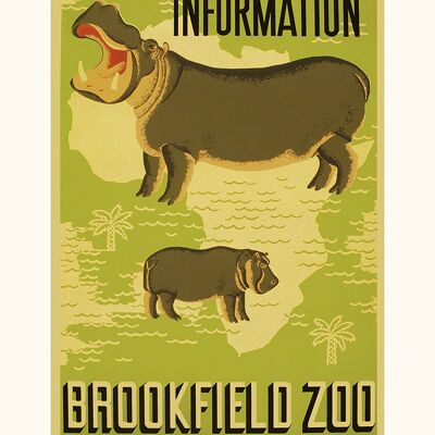 Poster informativo dello zoo di Brookfield