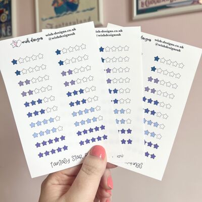 Fantasy Star Ratings Vinyl Sticker Sheet