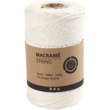 Corde pour macramé - 2 mm - 198 m - Plusieurs coloris disponibles 3