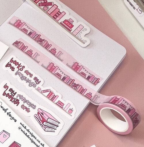 15mm Romance Bookshelves Washi Tape