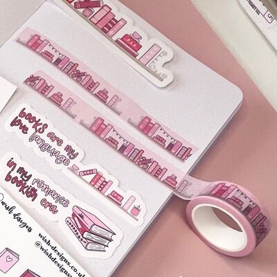 15mm Romance Bookshelves Washi Tape