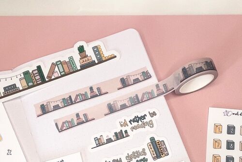 15mm Classics Bookshelves Washi Tape