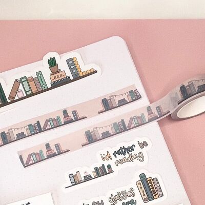 15mm Classics Bookshelves Washi Tape