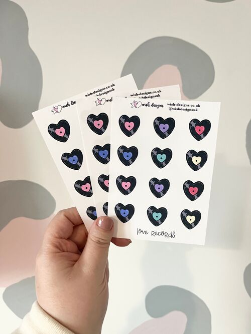 Love Records Vinyl Sticker Sheet