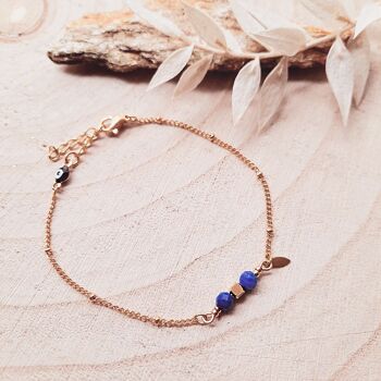 Bracelet COMÈTE Lapis Lazuli bleu 1