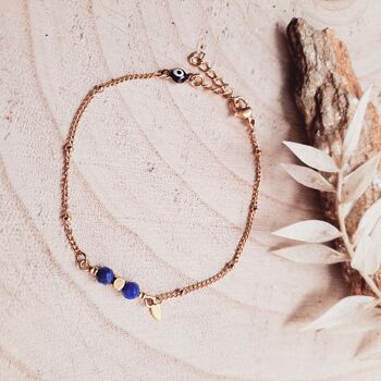 Bracelet COMÈTE Lapis Lazuli bleu 4