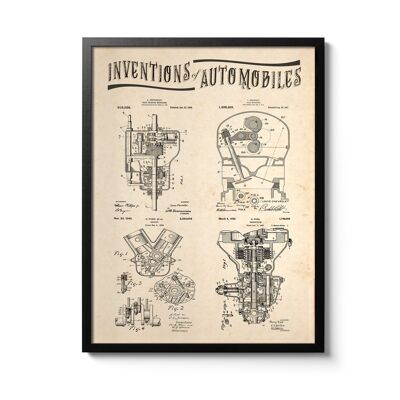 Poster delle invenzioni automobilistiche