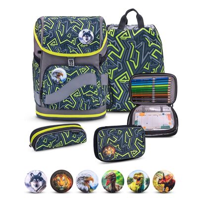 Smarty Plus Iguana Schulranzen-Set 5tlg.