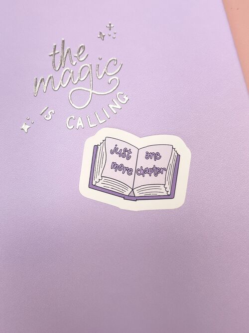 Just One More Chapter Book Large Sticker