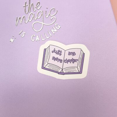 Just One More Chapter Book Large Sticker