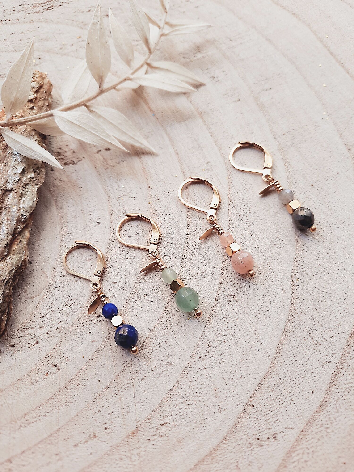 Boucles d'oreilles COMÈTE Lapis Lazuli