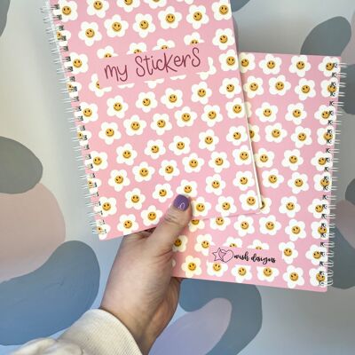 Libro di adesivi con margherite "My Stickers" in formato A5