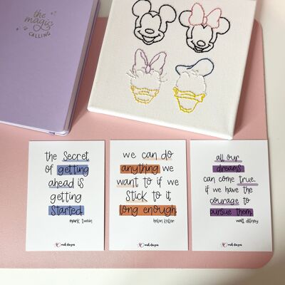 Trio of Motivation Quote Postcards