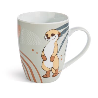 Cup Meerkat 310ml 10x8cm with banderole