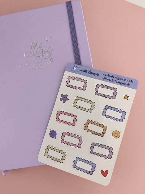 Colourful Deco Boxes Sticker Sheet