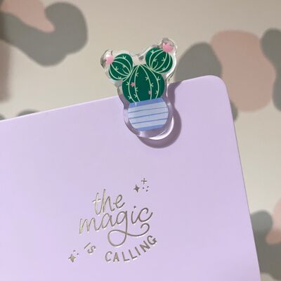 Flower & Garden Cactus Acrylic Planner Journal Clip