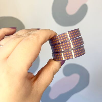 10 mm lila kariertes Washi Tape