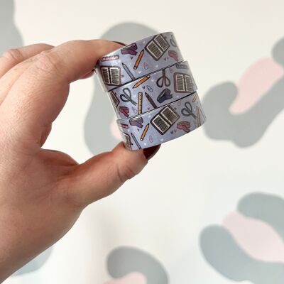 Cinta Washi de garabatos de papelería de 15 mm