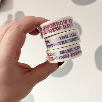 15mm Motivational Quotes Washi Tape