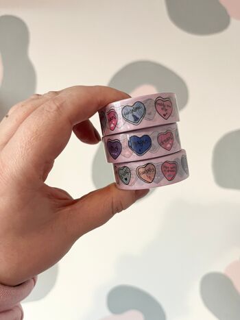 Ruban Washi Coeurs de Bonbons Magiques 15 mm 1