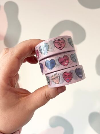 Ruban Washi Coeurs de Bonbons Magiques 15 mm 3