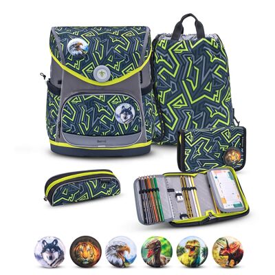 Set de cartable Premium Compact Plus Iguana 5pcs.