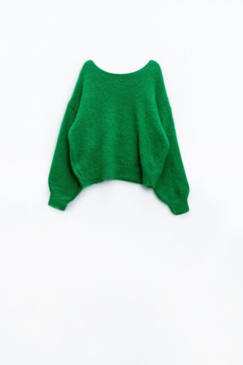 Jersey vert de manga long et cuello redondo. 3