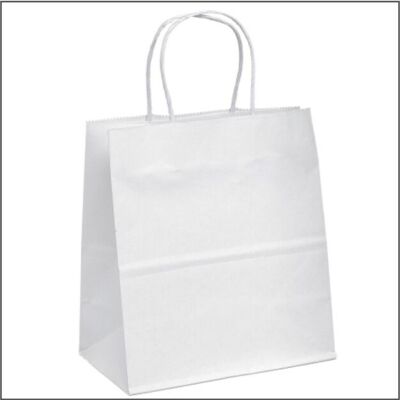 Sacchetto di carta (XL) – Bianco (100 pezzi)