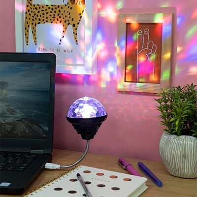 Luce USB con sfera da discoteca