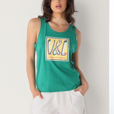 V&LUCCHINO - Sleeveless T-Shirt Neckline | 125075
