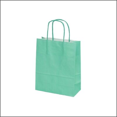 Paper bag - Kraft bag mini – sea green - aqua (100 pieces)